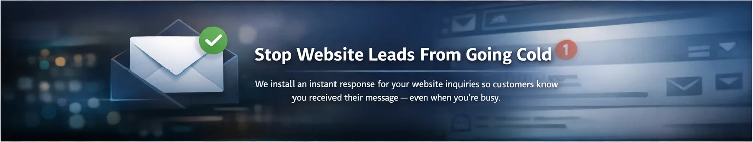 Instant website lead response
